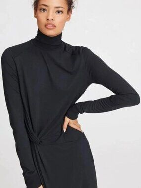 Rag & Bone Shawl Wrap Turtleneck Midi Dress